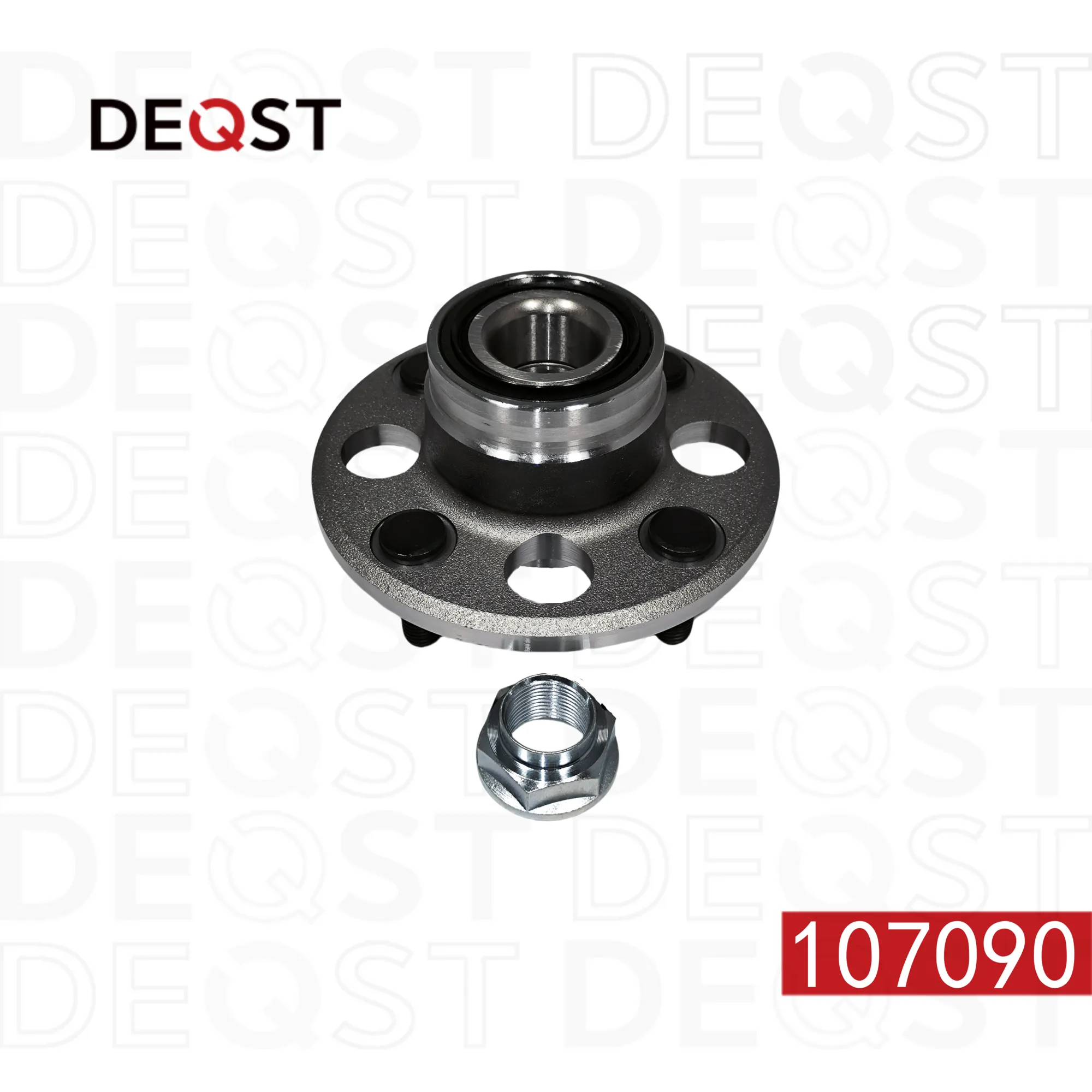 Ступица колеса с подшипником задняя HONDA CIVIC III-VI -01 w/o ABS trumb brake system DEQST 107090