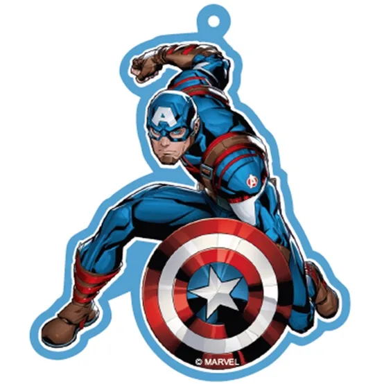 Уценка Ароматизатор подвесной картонный Marvel Капитан Америка Океанский бриз, Уценка Freshco AR1MV006-N0