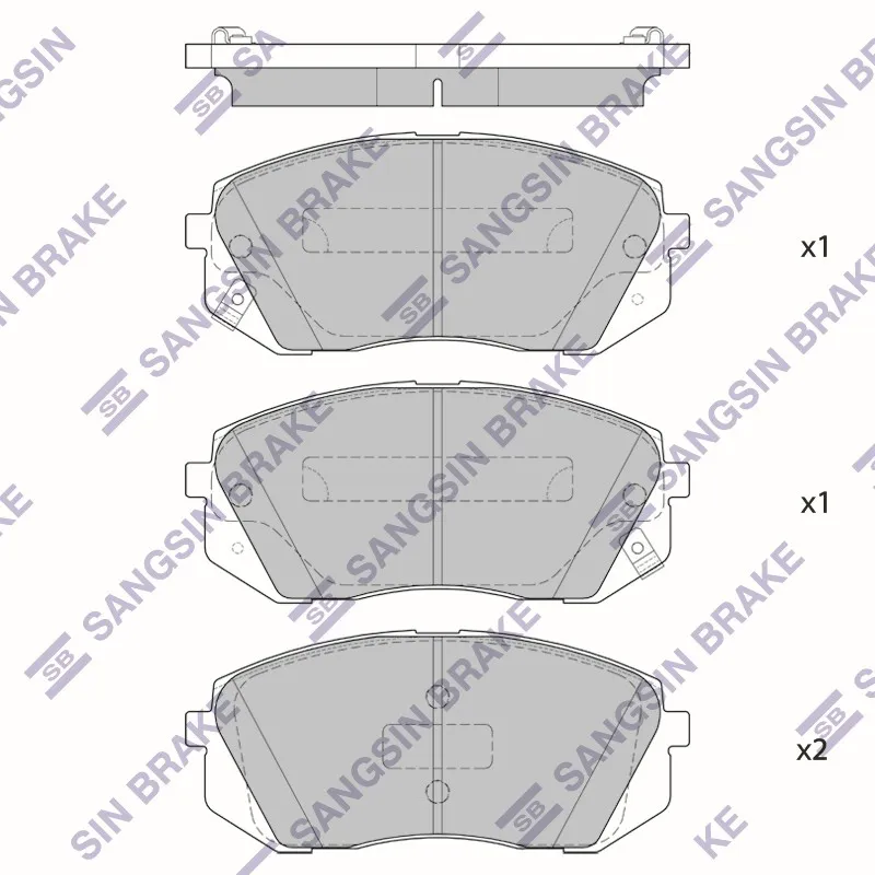 Колодки тормозные HYUNDAI SONATA 14- передние 2.0 17 HI-Q SP1683