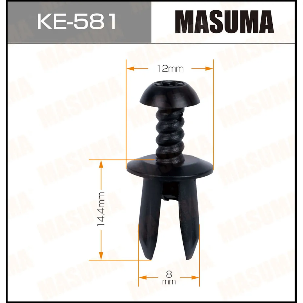 Клипса автомобильная уп.50 MASUMA KE-581