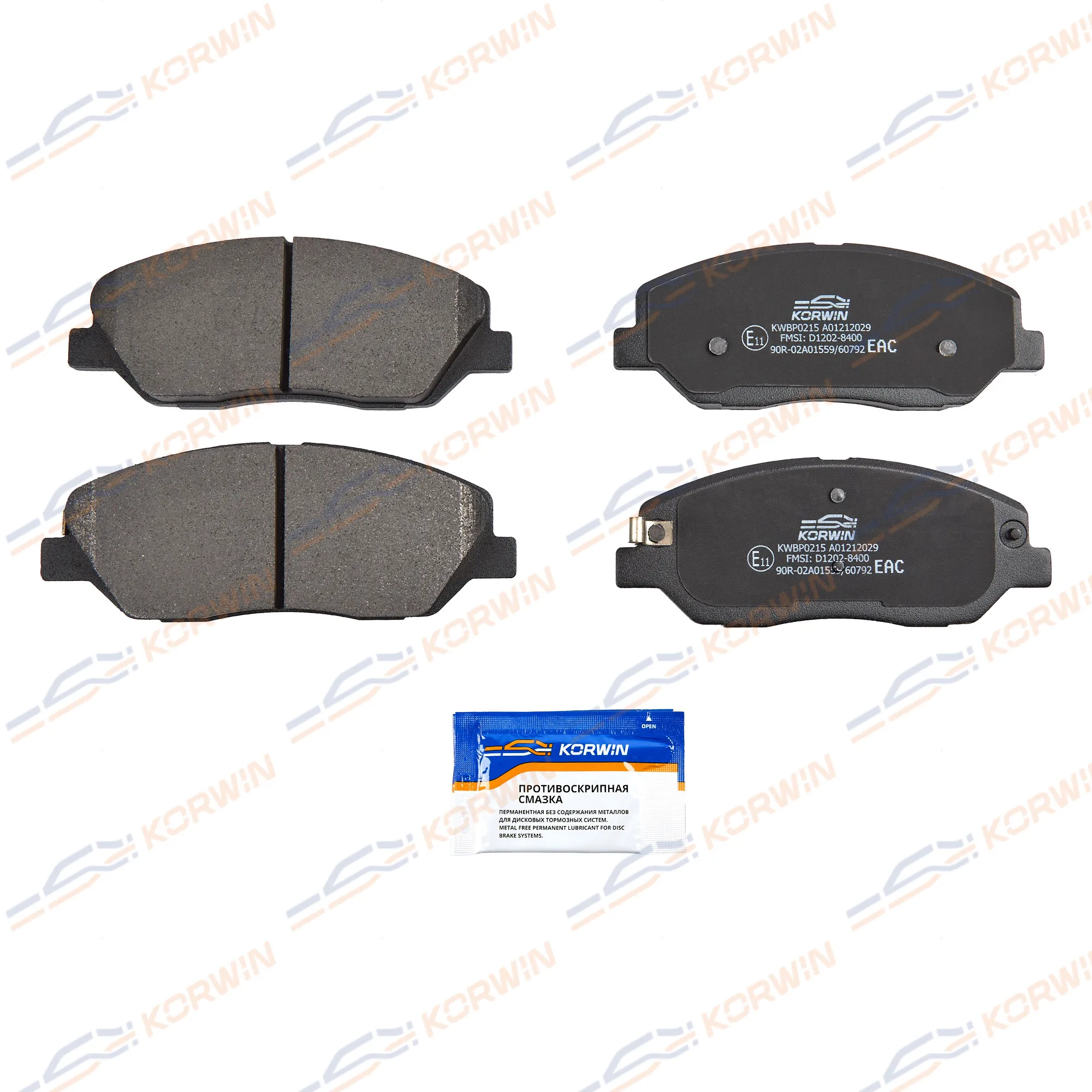 Колодки тормозные перед. Hyundai SantaFe II-III (CM/DM) 06-/Kia Sorento (XM) 09- KORWIN KWBP0215