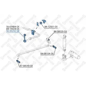 Тяга стабилизатора заднего MB Sprinter 904 96-06 STELLOX 56-00242-SX