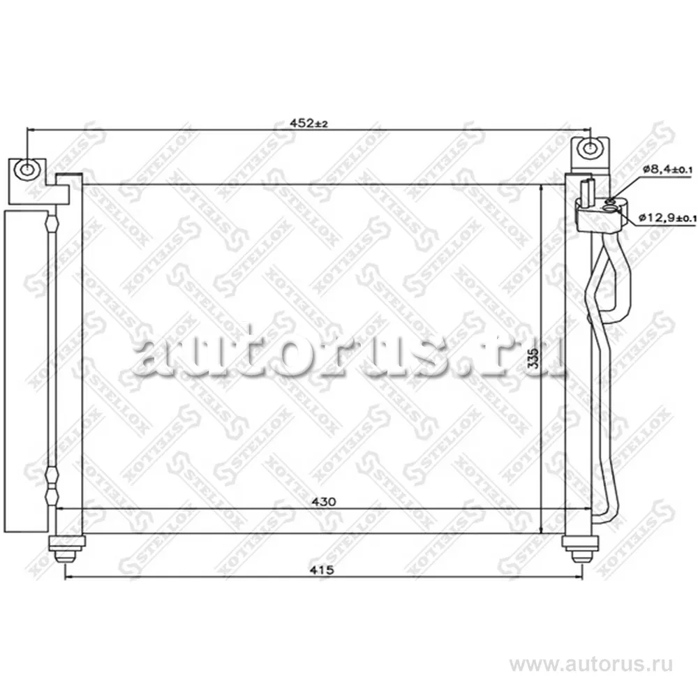 Радиатор конд. Ki STELLOX 10-45114-SX