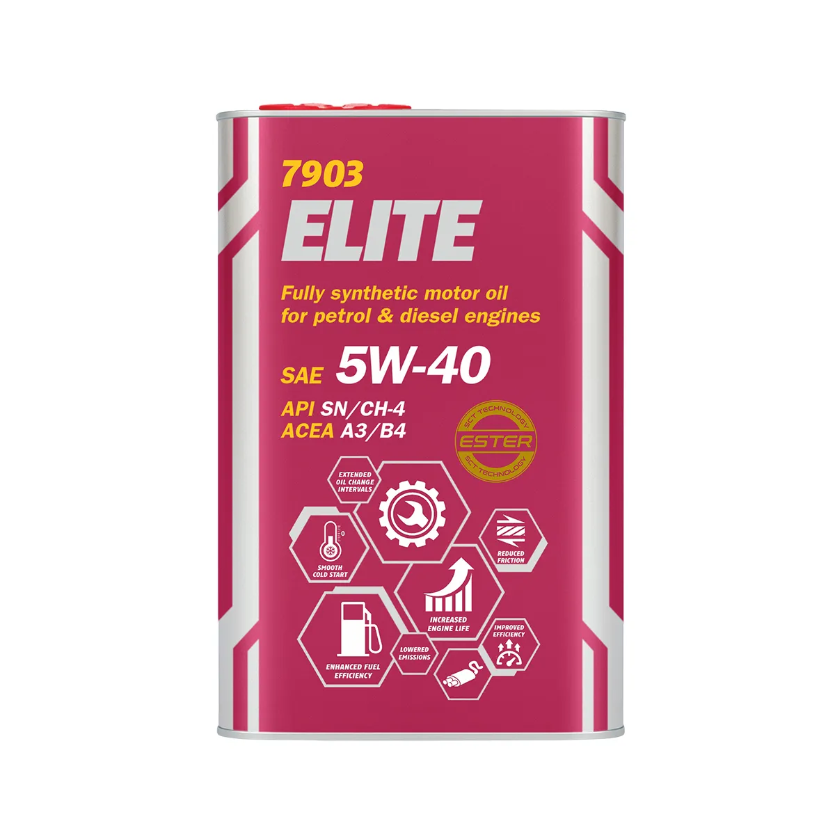Масло моторное MANNOL Elite 5W-40 синтетическое 1 л 1005M