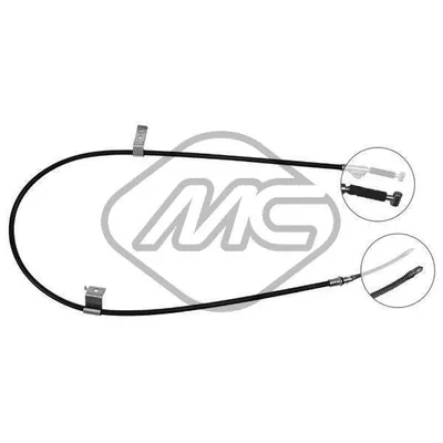 Трос ручника NIS PRIMERA P10 1,6-2,0 (DRUM BRAKE) DX R Metalcaucho 82306