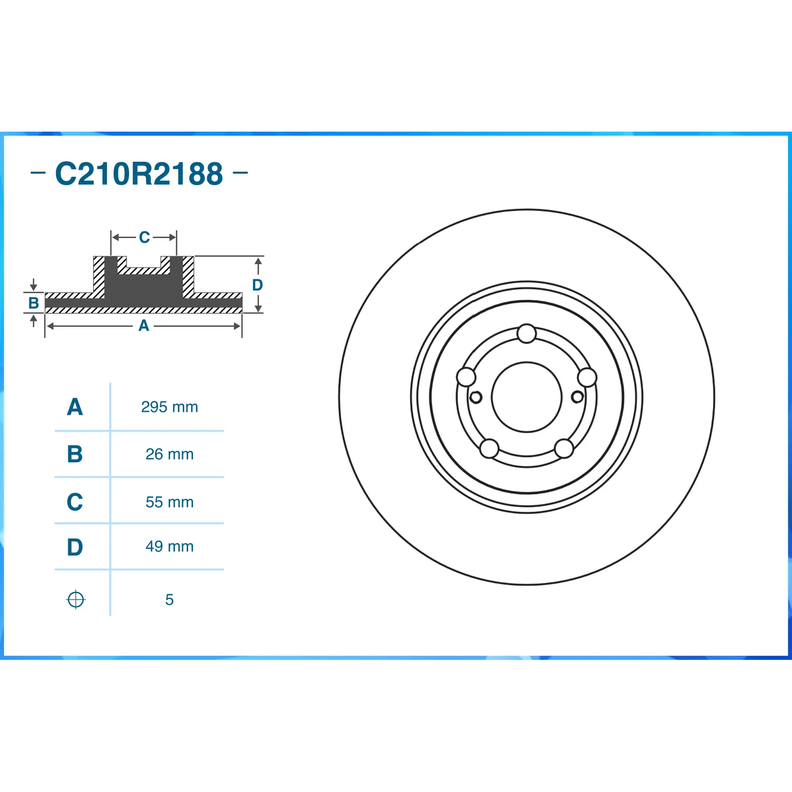 Диск тормозной передний CWORKS C210R2188