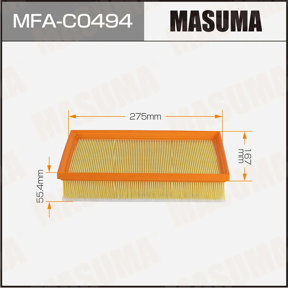 Воздушный фильтр A0864 MASUMA HAVAL JOLION (1/20) MASUMA MFAC0494
