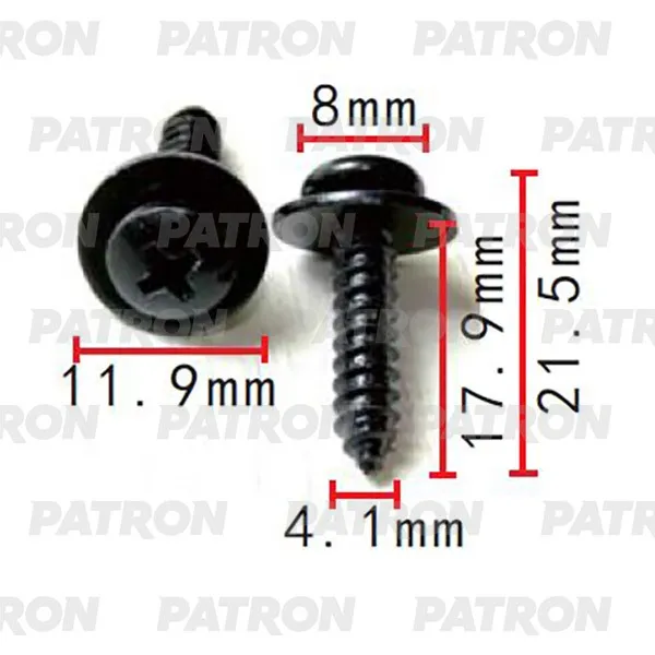 Саморез (комплект 10шт) Применяемость: Саморез 4.1x21.5mm PATRON P37-2261S