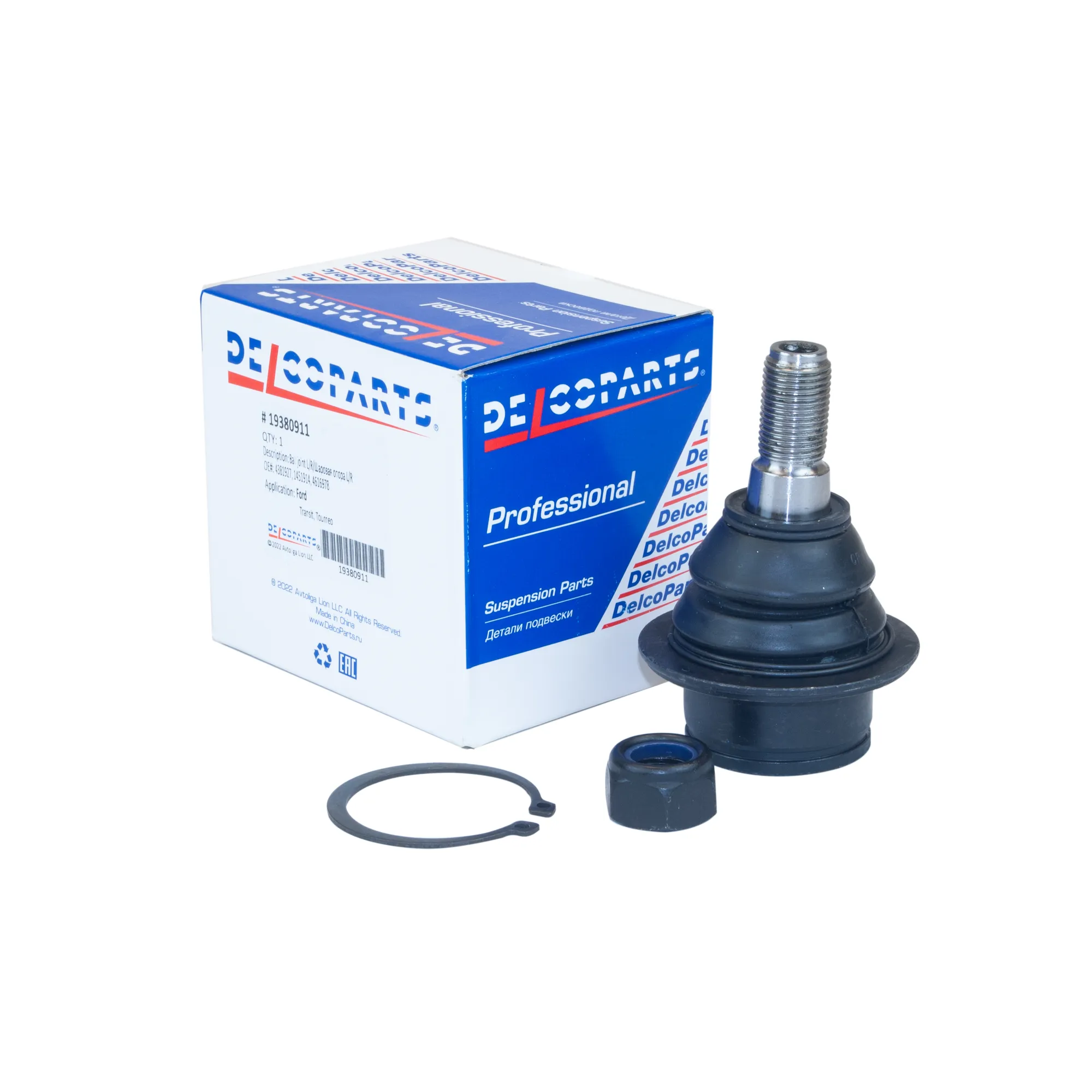 Шаровая опора передняя Ford TRANSIT, TOURNEO DelcoParts 19380911