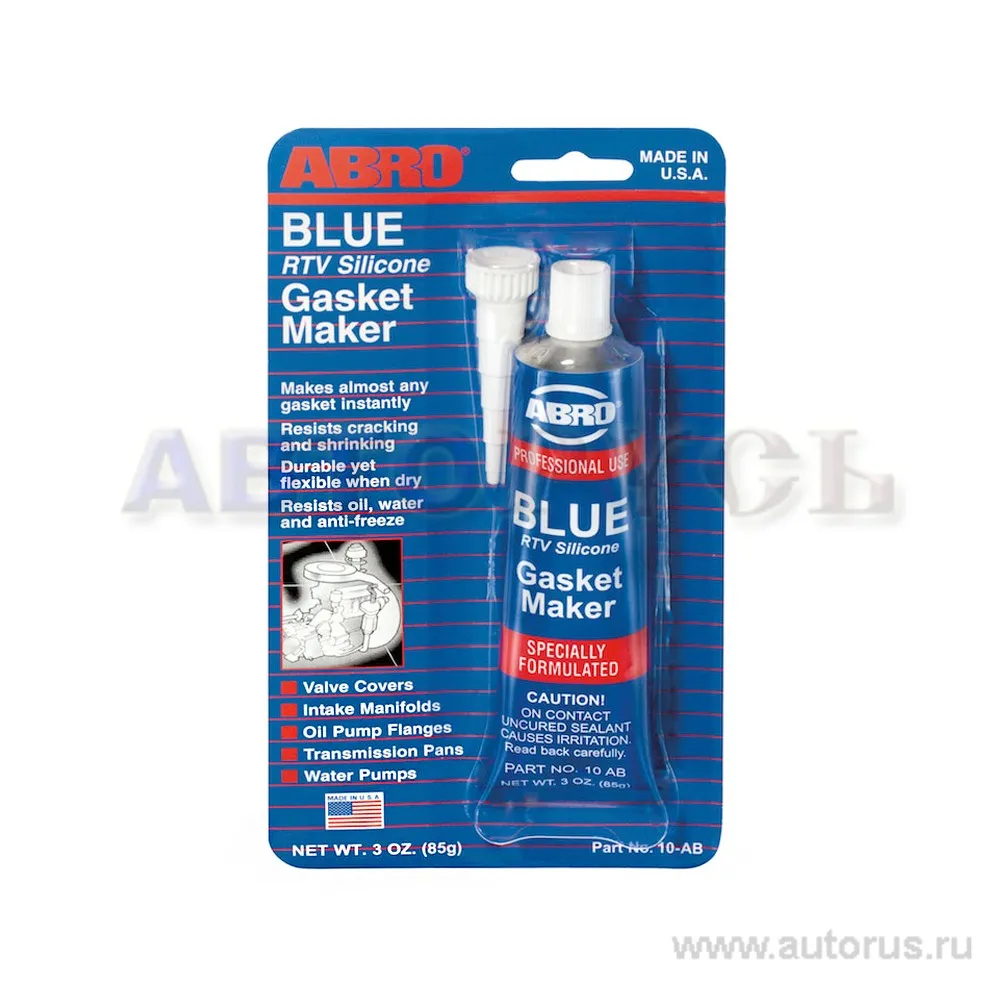 Герметик силиконовый синий 85г ABRO 10-AB-R ABRO 10-AB-R