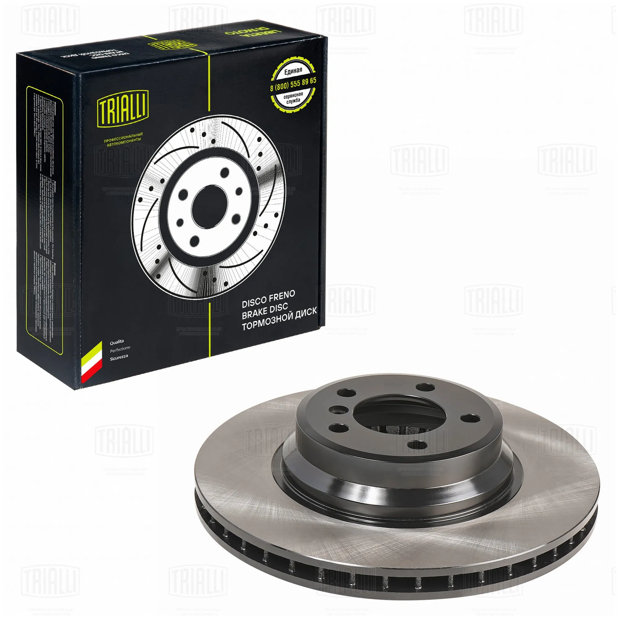 Диск тормозной передний для а/м BMW 7 (E65) (01-) D=348 TRIALLI DF 261505