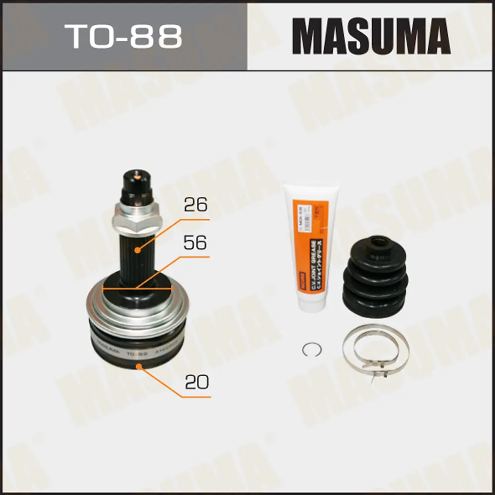 ШРУС TOYOTA BELTA MASUMA TO-88