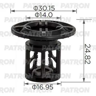 Клипса пластмассовая клипса защиты днища Toyota PATRON P37-3901