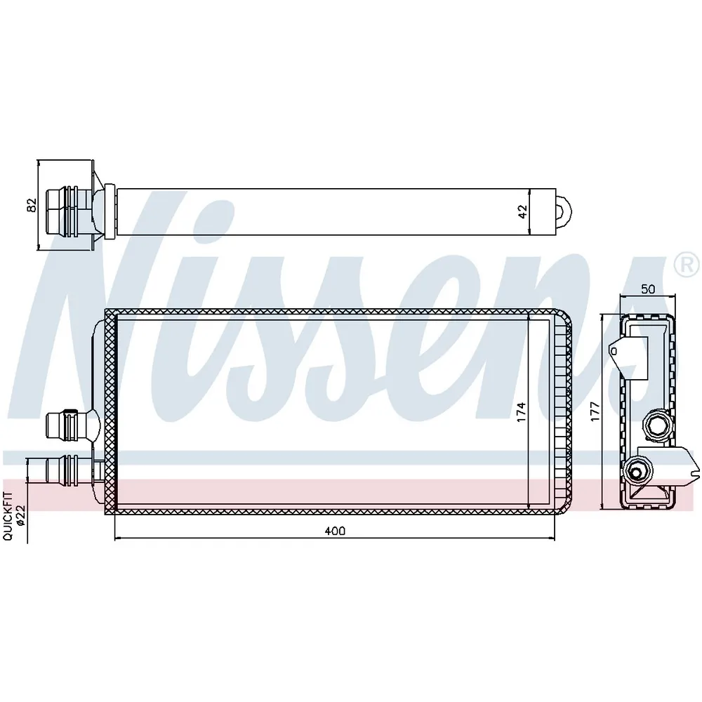 Радиатор отопителя NISSENS 71815