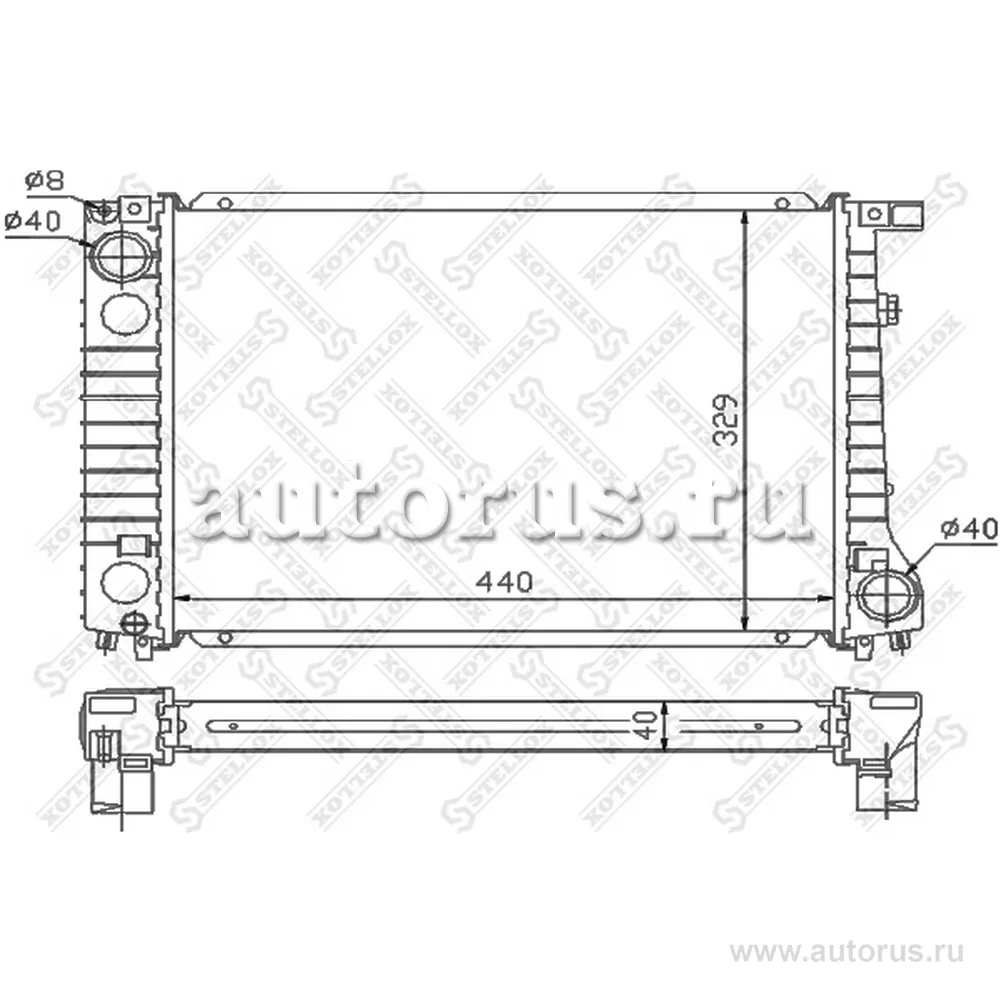 Радиатор BMW E28/E30 2.0-2.8i 84 STELLOX 1025586_SX