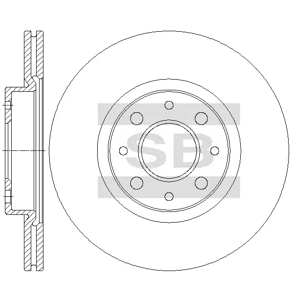 Диск тормозной передний FIAT/ALFA/LANCIA SANGSIN BRAKE SD5560