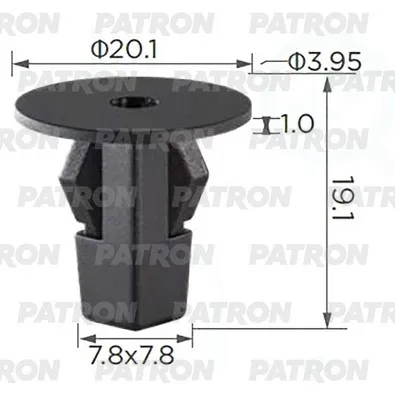 Втулка пластиковая Втулка под саморез Geely PATRON P37-3806