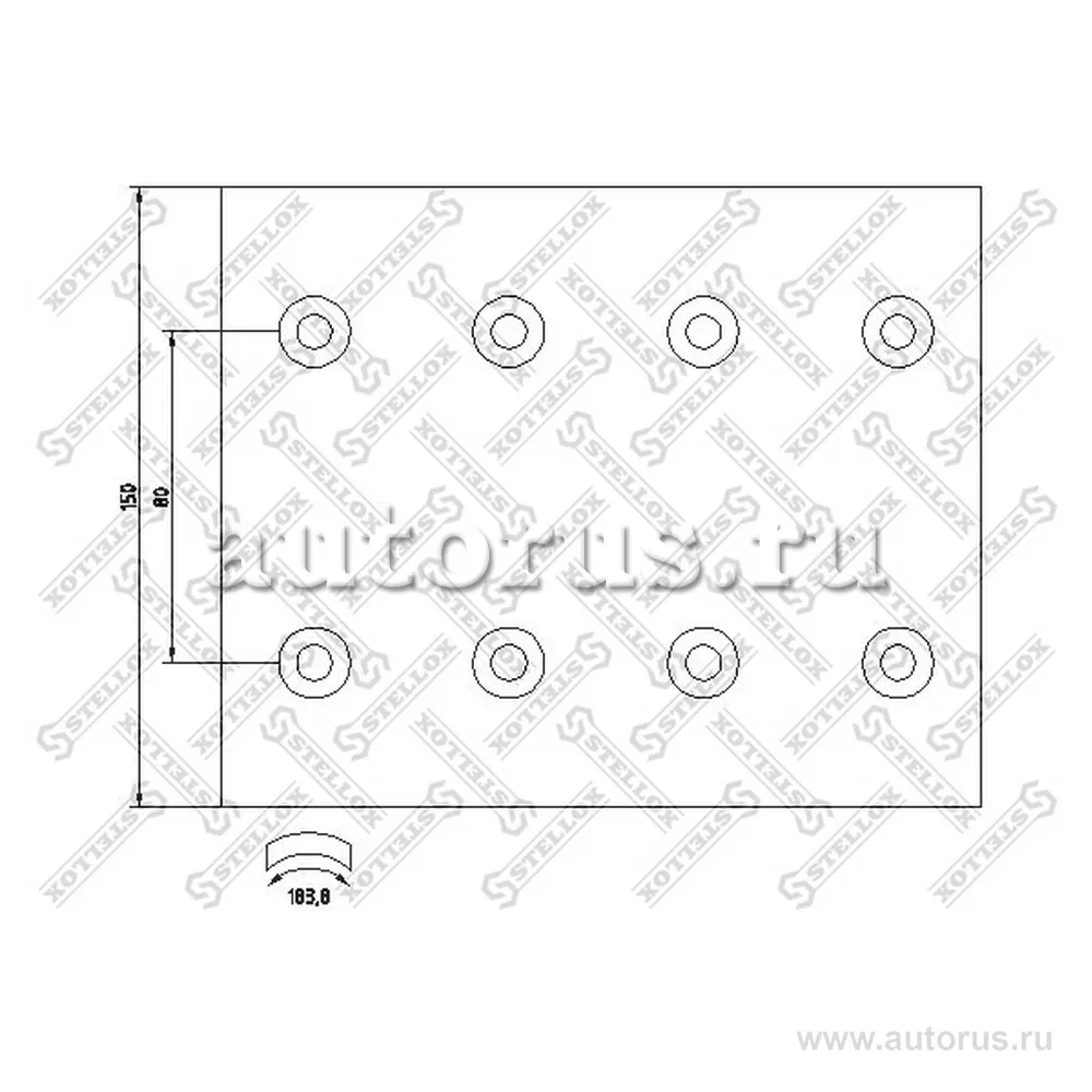 Накладки тормозные 1-рем19934 19.5 414x1 414x150 STELLOX 8501094_SX