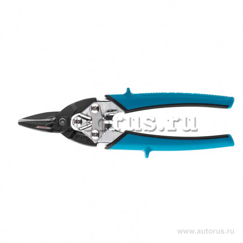 Ножницы по металлу PIRANHA МИНИ 190 мм, прямой рез, сталь-СrM, двухкомпонентные рукоятки GROSS 78357