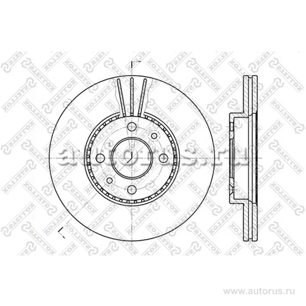 Диск тормозной передний RENAULT LAGUNA/MEGANE/SAFRANE ALL 90> STELLOX 60203911V_SX