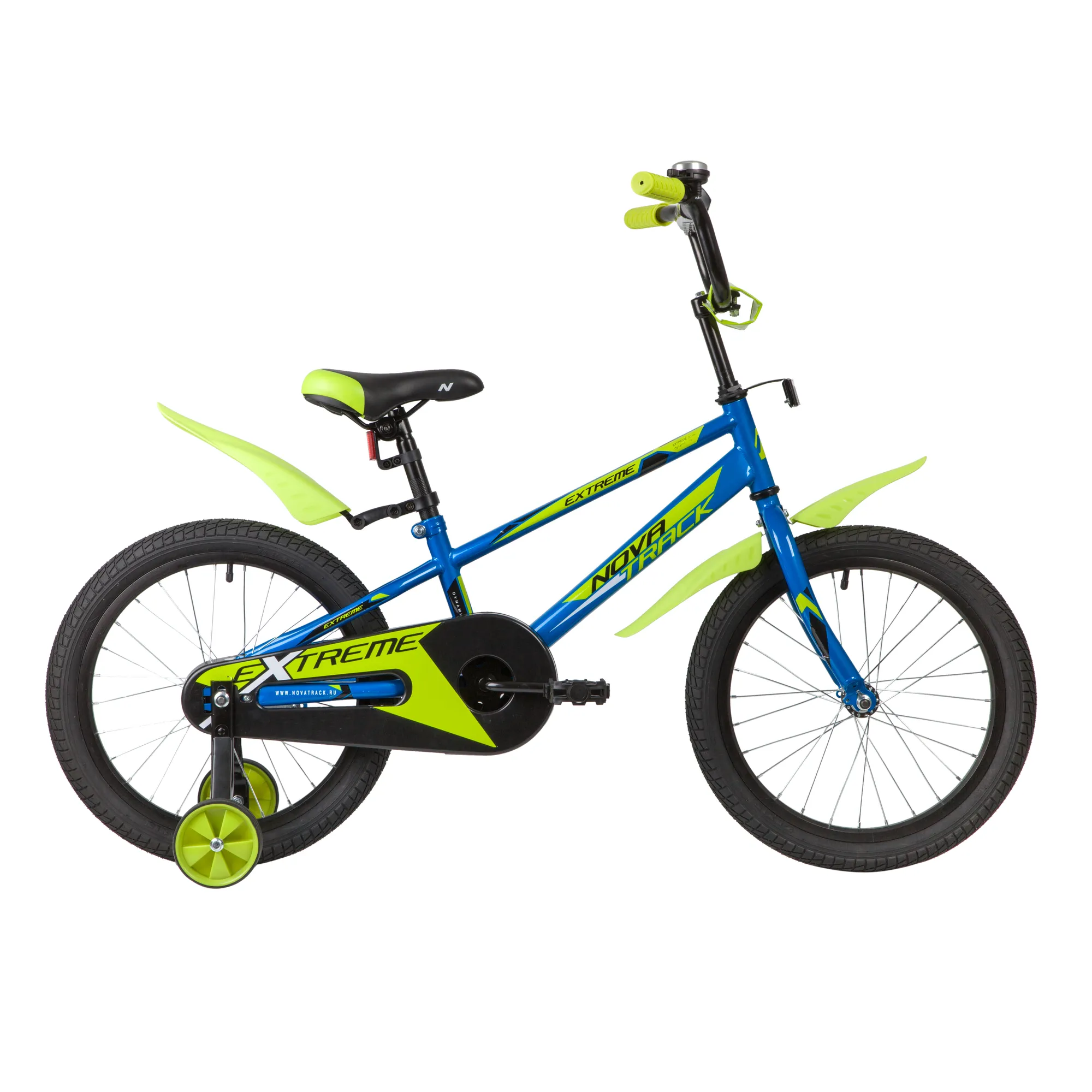 Велосипед 18 детский Novatrack Extreme (2019) количество скоростей 1 рама сталь 11,5 синий/антрацитовый