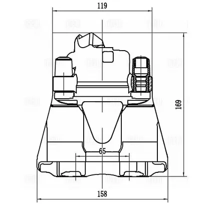 Суппорт торм. для а/м Skoda Octavia (96-)/VW Golf IV (97-) перед. лев. d=54мм TRIALLI CF 052209