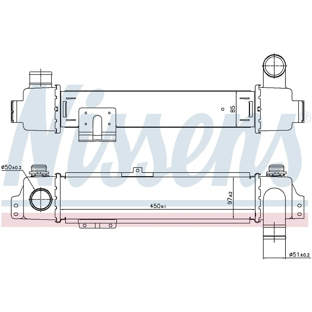 Интеркулер KIA SORENTO I (BL) 2.5CRDi 8/02-7/06 NISSENS 96384