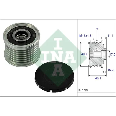 Шкив генератора MERCEDES INA 535002110