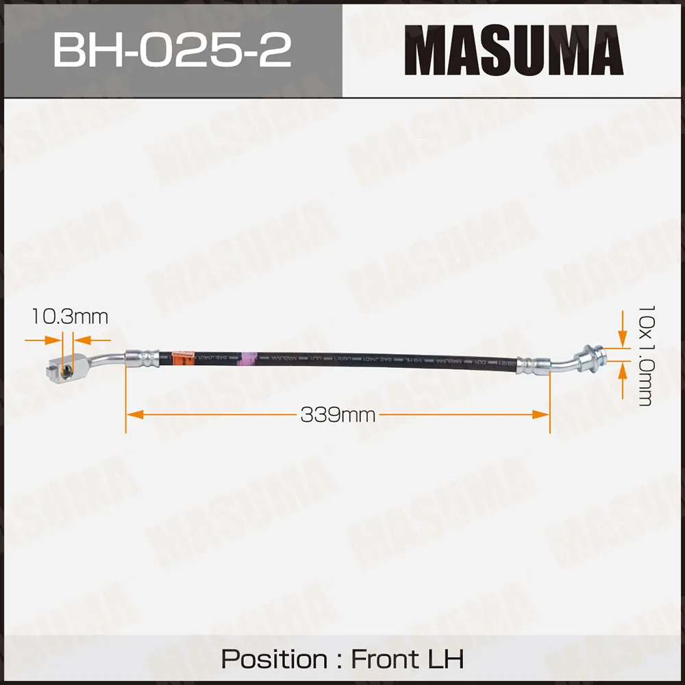 Шланг тормозной передний L NISSAN DATSUN MASUMA BH-025-2