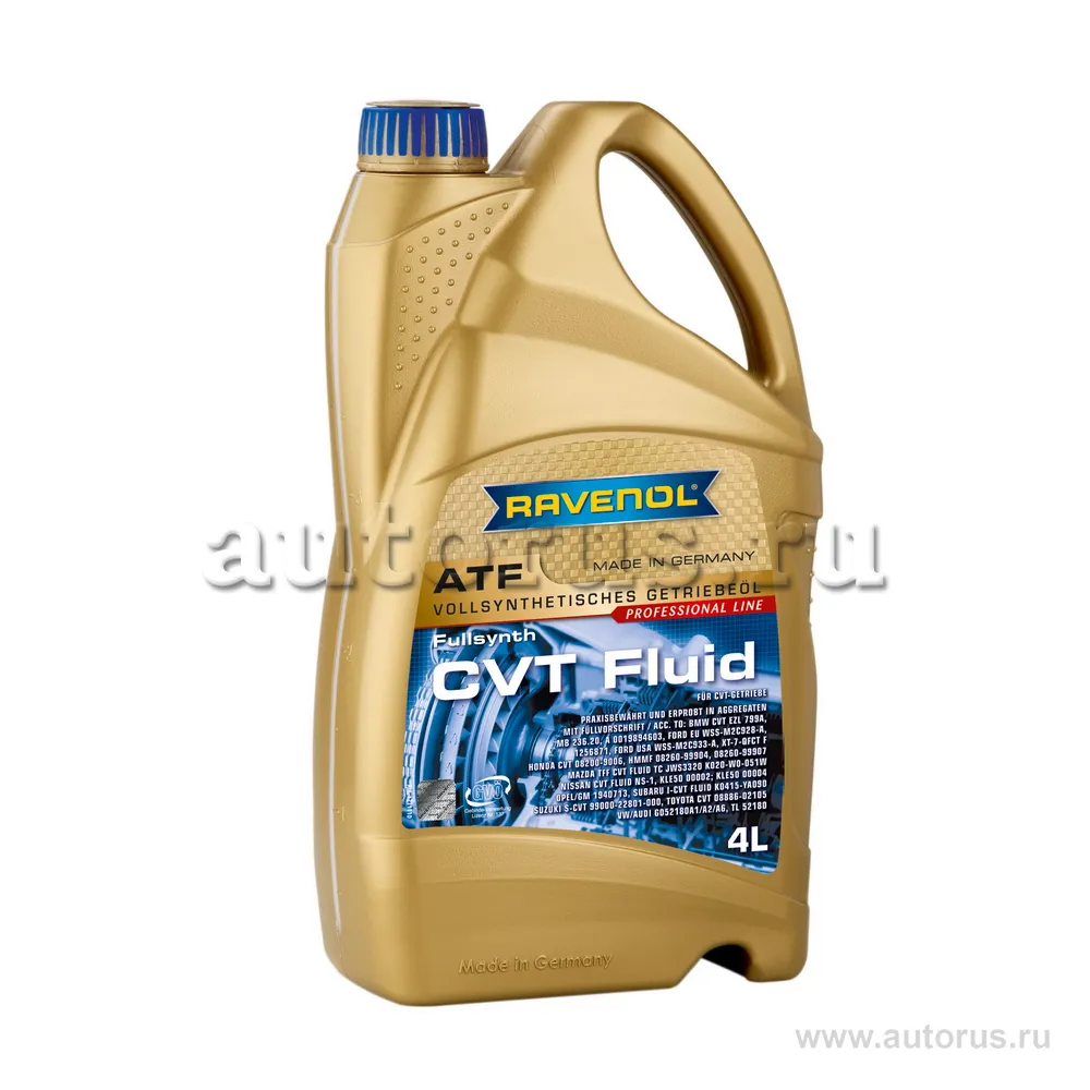 Трансмиссионное масло RAVENOL CVT Fluid (4л) new 1211110-004 (4014835732599)