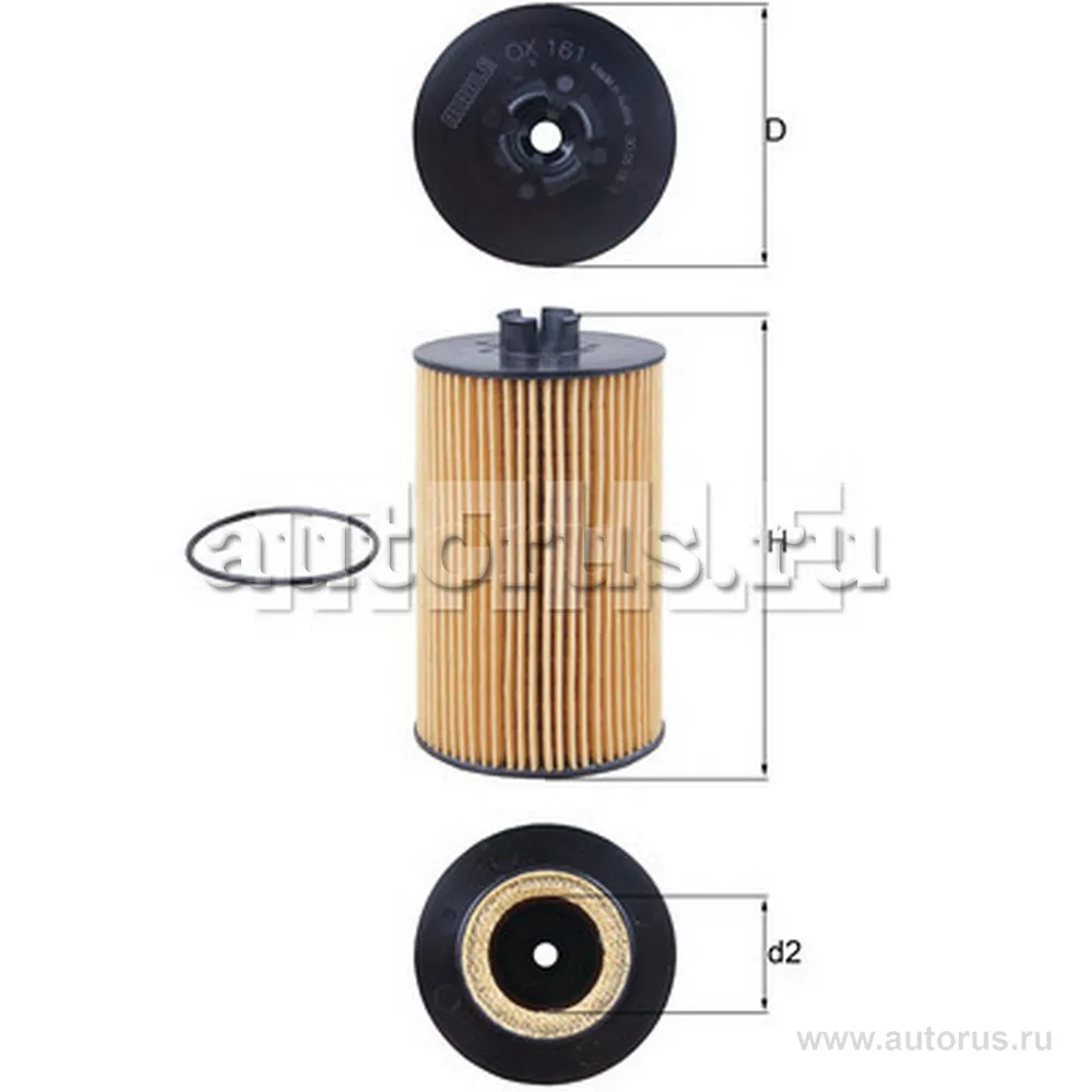 Фильтр масляный KNECHT/MAHLE OX161D