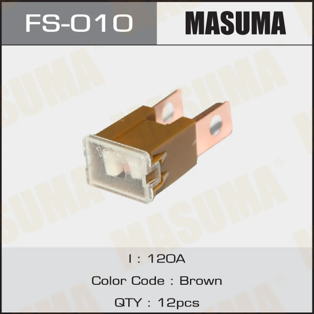 Картриджный автомобильный предохранитель 120 А Коричневый MASUMA FS-010