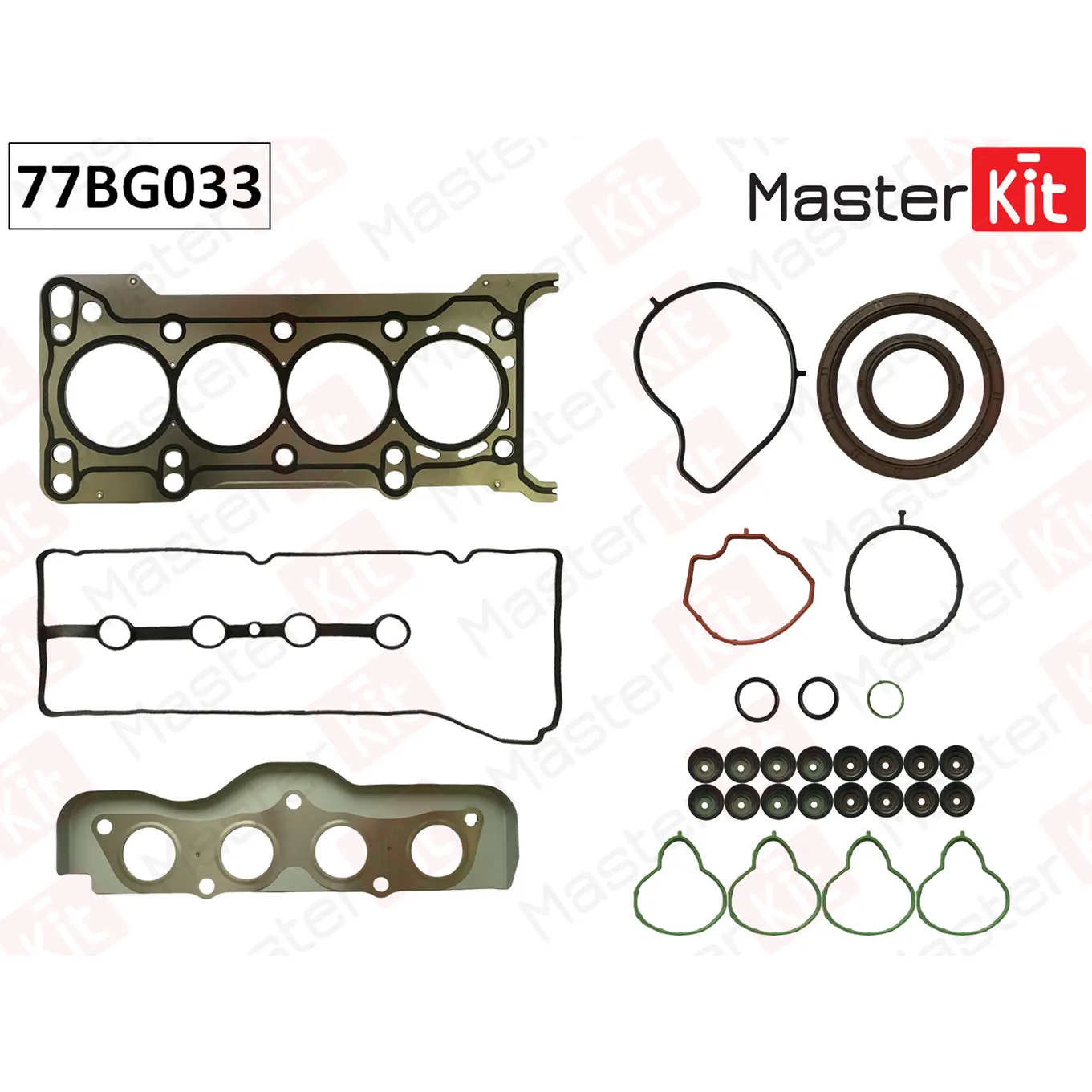 Верхний комплект прокладок ГБЦ Mazda B6ZE/Z6/ZY 1.6 16V DOHC 03- MASTERKIT 77BG033