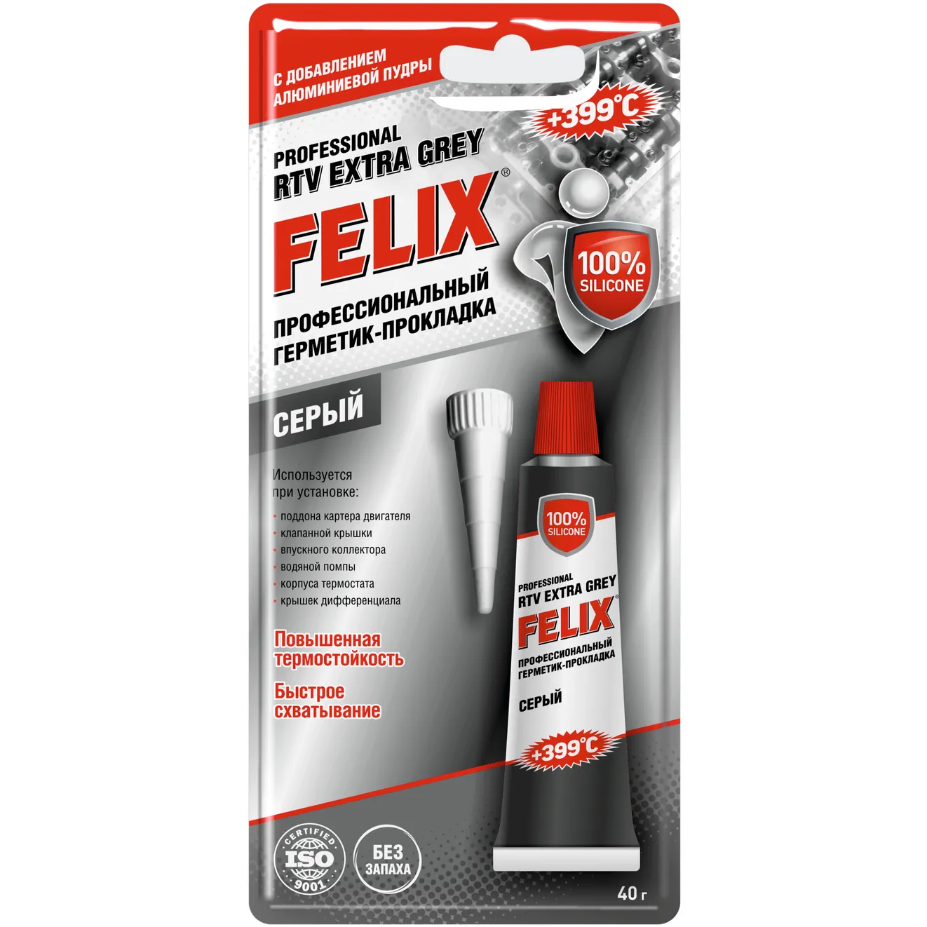 ГЕРМЕТИК-ПРОКЛАДКА FELIX (СЕРЫЙ) 40ГР/12ШТ 411040109 Felix 411040109