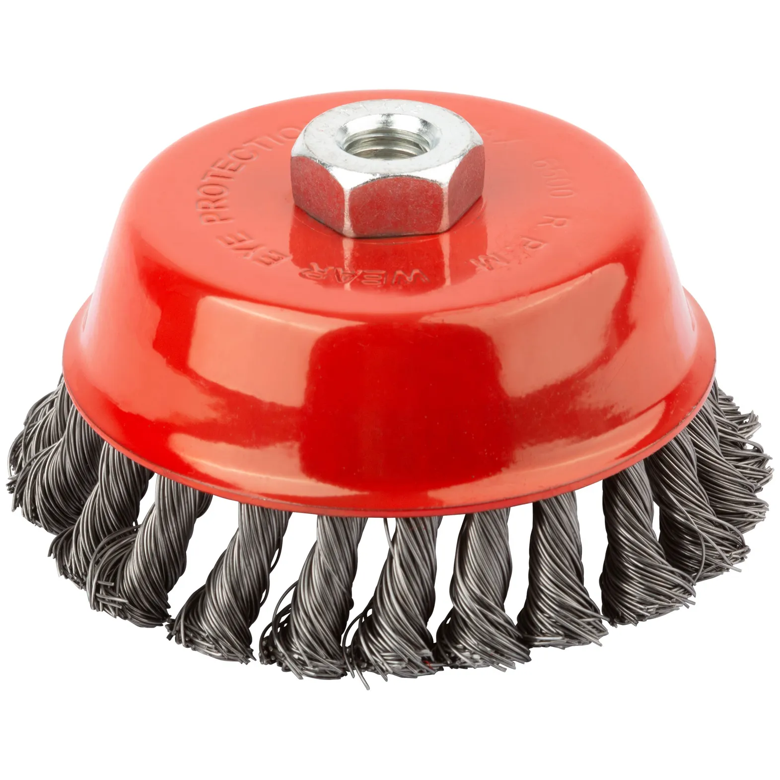 Корщетка-чашка, гайка М14, стальная витая проволока 125 мм FIT 39469