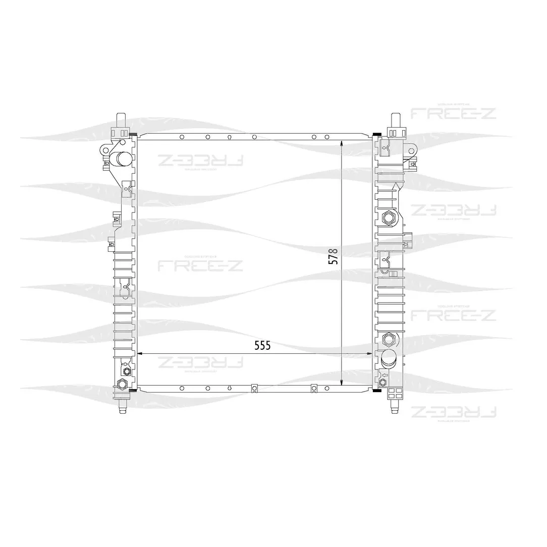 Радиатор охлаждения SSANGYONG Actyon/Actyon Sport 12-> FREE-Z KK0290