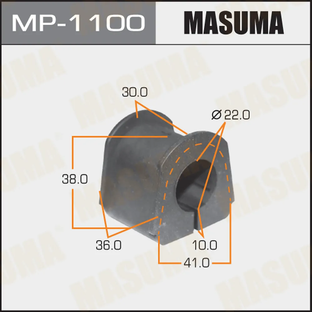 Втулка стабилизатора MITSUBISHI PAJERO SPORT 99-06 MASUMA MP1100