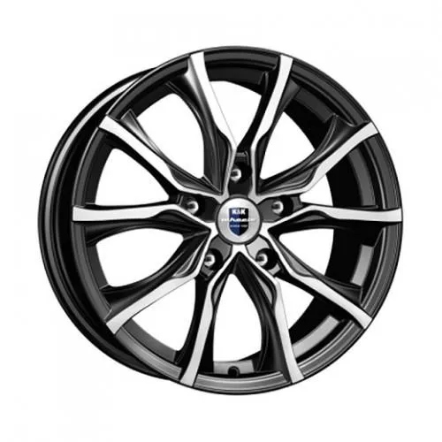 Диск литой R17 7.5J 5x120/67.1 ET42 КИК Твист Алмаз черный 76141