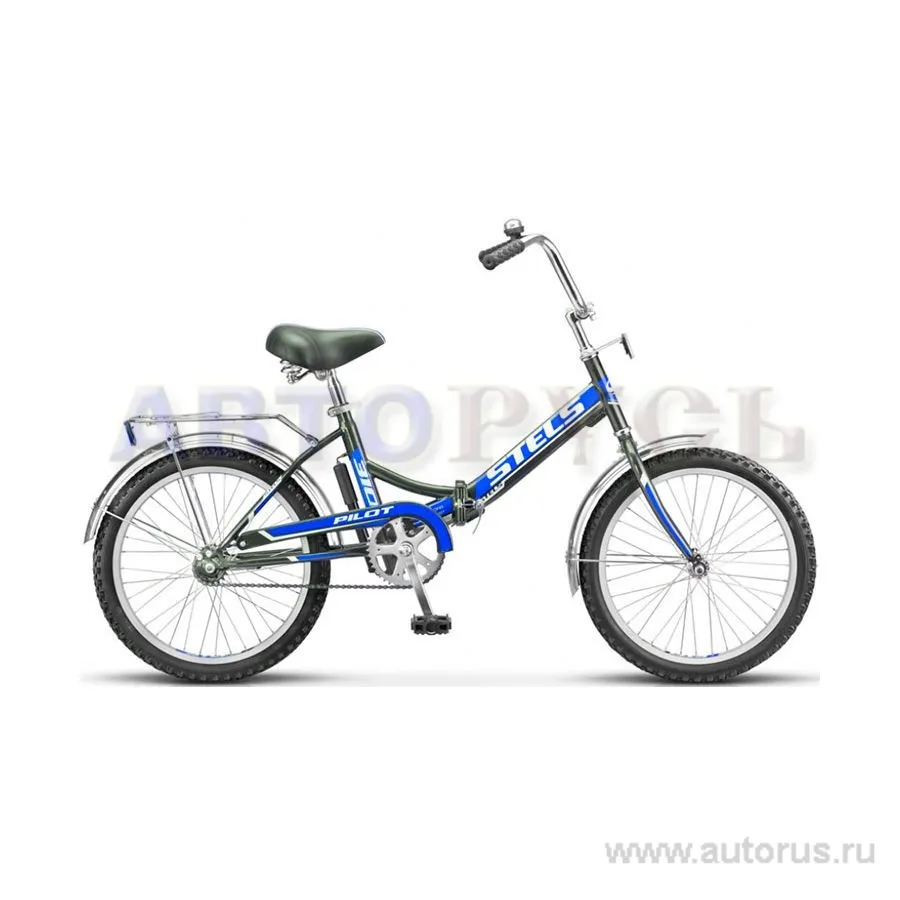 Велосипед 20 складной STELS Pilot 310, 2016 1 скорость рама сталь 13 черный/синий