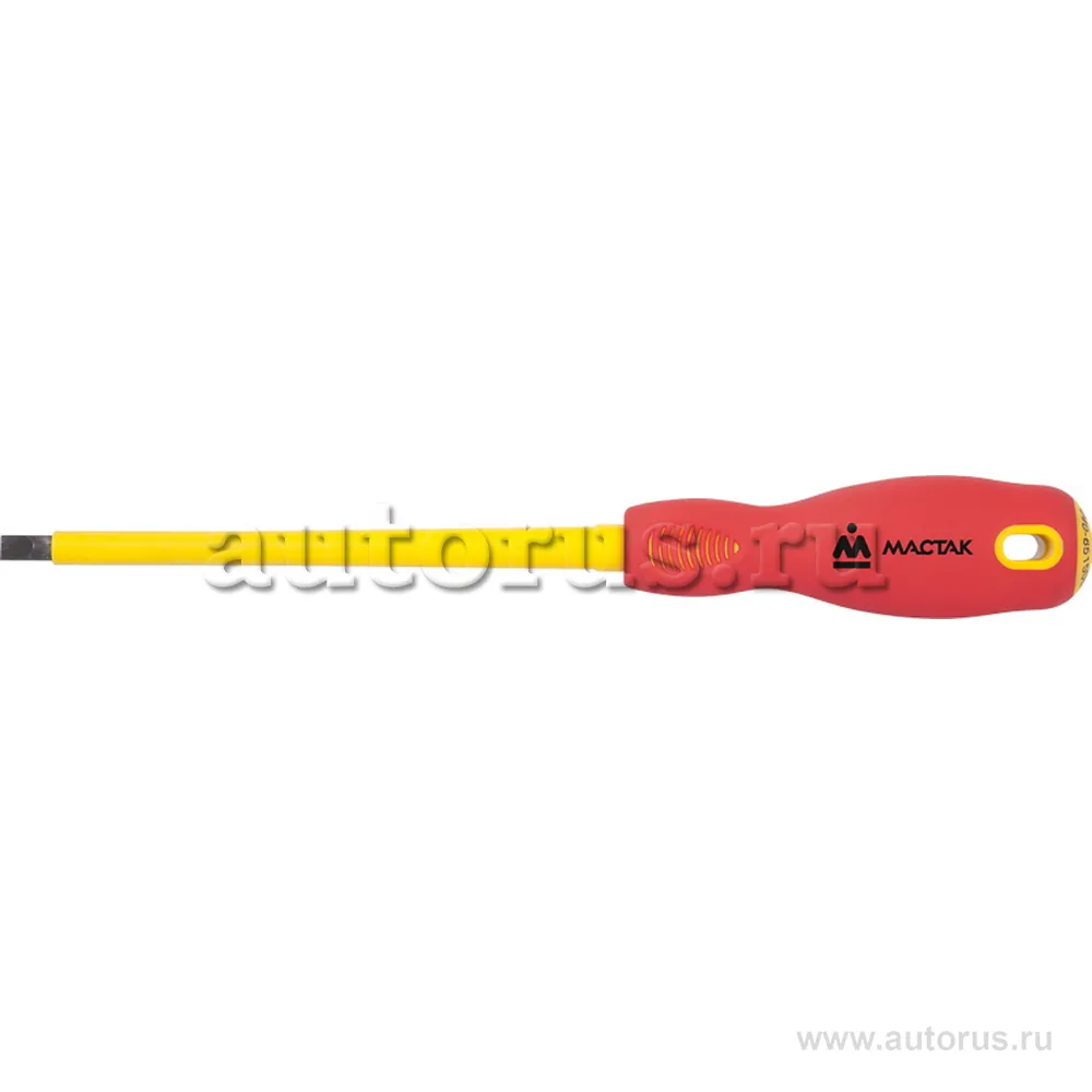Отвертка шлицевая Slotted 6.5x150 мм, диэлектрическая МАСТАК 040-65150E