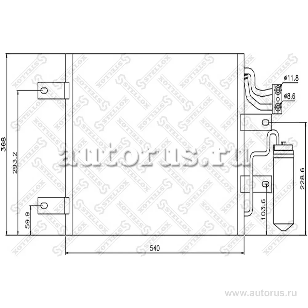 Радиатор конд. Opel Meriva 1.6T/1.3CDTi STELLOX 1045492_SX