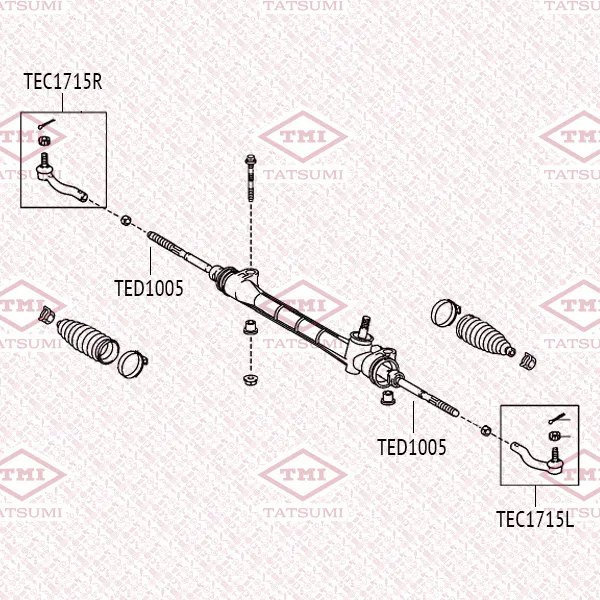 Тяга рулевая L/R TOYOTA Auris/Corolla/Prius 06-> TATSUMI TED1005