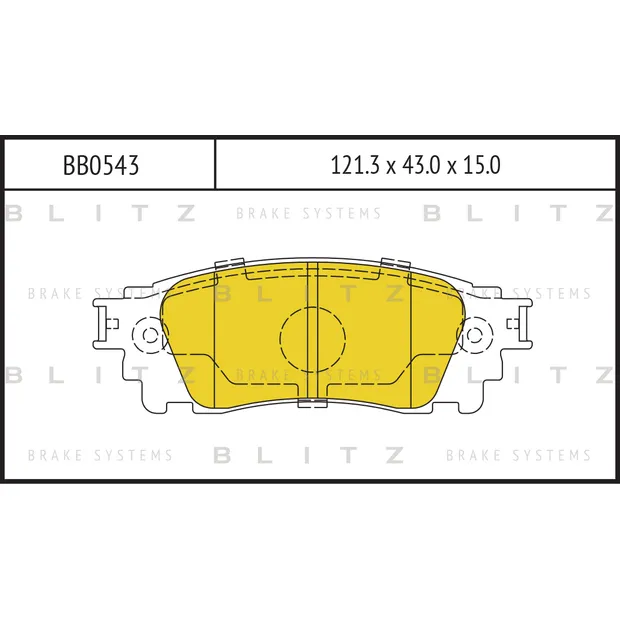 Колодки тормозные дисковые задние LEXUS NX 14-> BLITZ BB0543