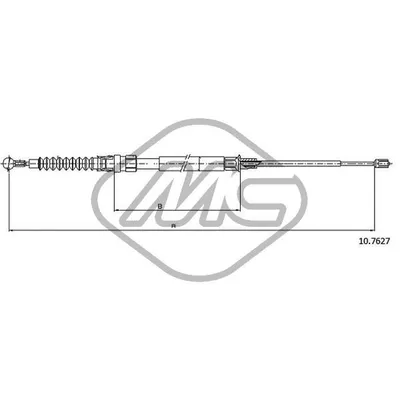 Трос ручника VW TOURAN ALL 2/0TDI - 2/0FSI DX/SX-RH/LH Metalcaucho 83766