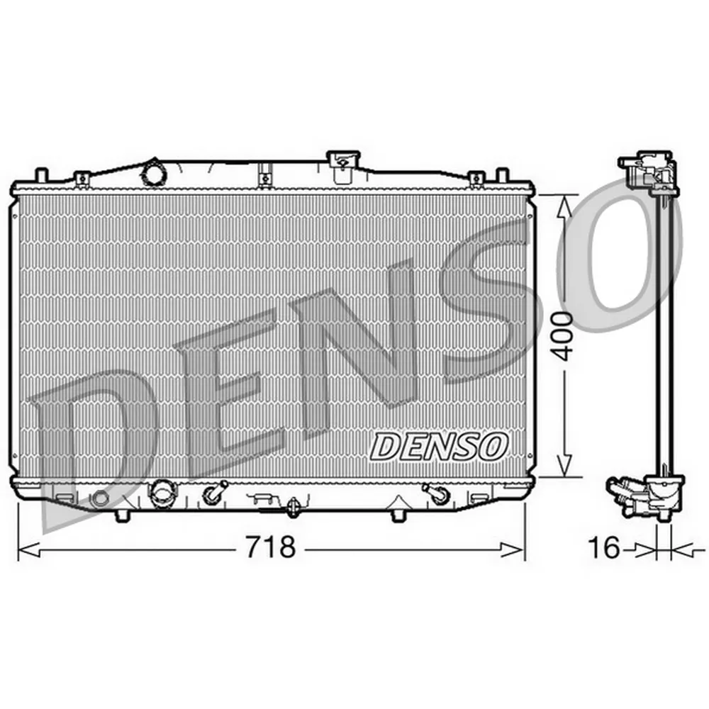 Радиатор основной HONDA Accord 2.4L 03-08 АКПП DENSO DRM40024