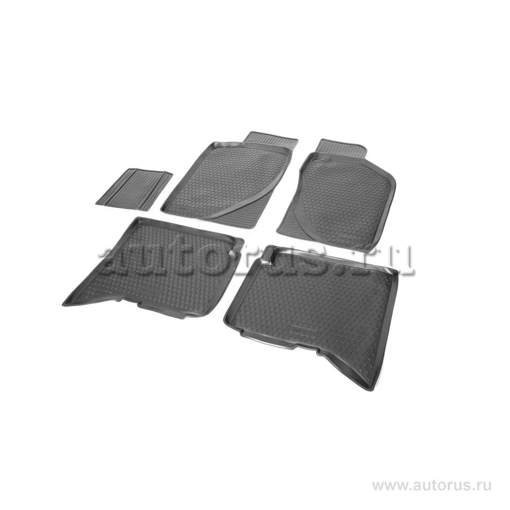 Коврики салона полиуретан черный Great Wall Hover H3 2009- с крепежом COMFORT 14.01.500.PL