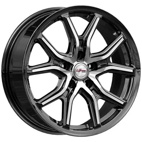 Диск литой R17 6.5J 5x108/60.1 ET33 IFREE Страйк Блэк Джек 867800