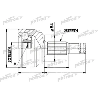 ШРУС наружн к-кт EMPI 87-9352, CHRYSLER: VOYAGER II 96 PATRON PCV9352