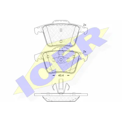 Колодки задние VOLVO XC90 ICER 181612
