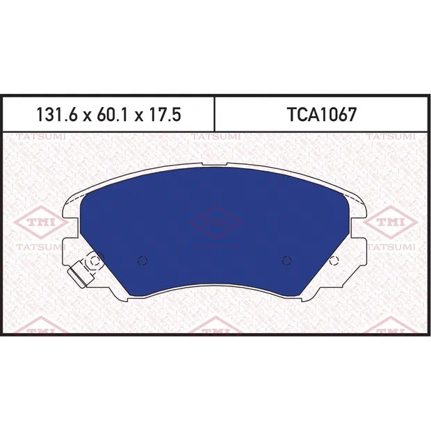 Колодки тормозные дисковые передние HYUNDAI Sonata/Coupe/Tucson 01->/ KIA Soul/Optima/ TATSUMI TCA1067